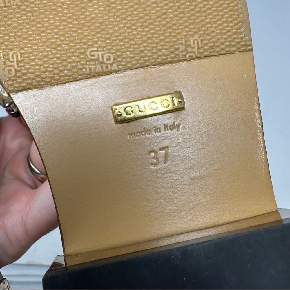 Gucci Pearl Crystal Slide Sandals Womens Size EU 37 - Picture 12 of 15